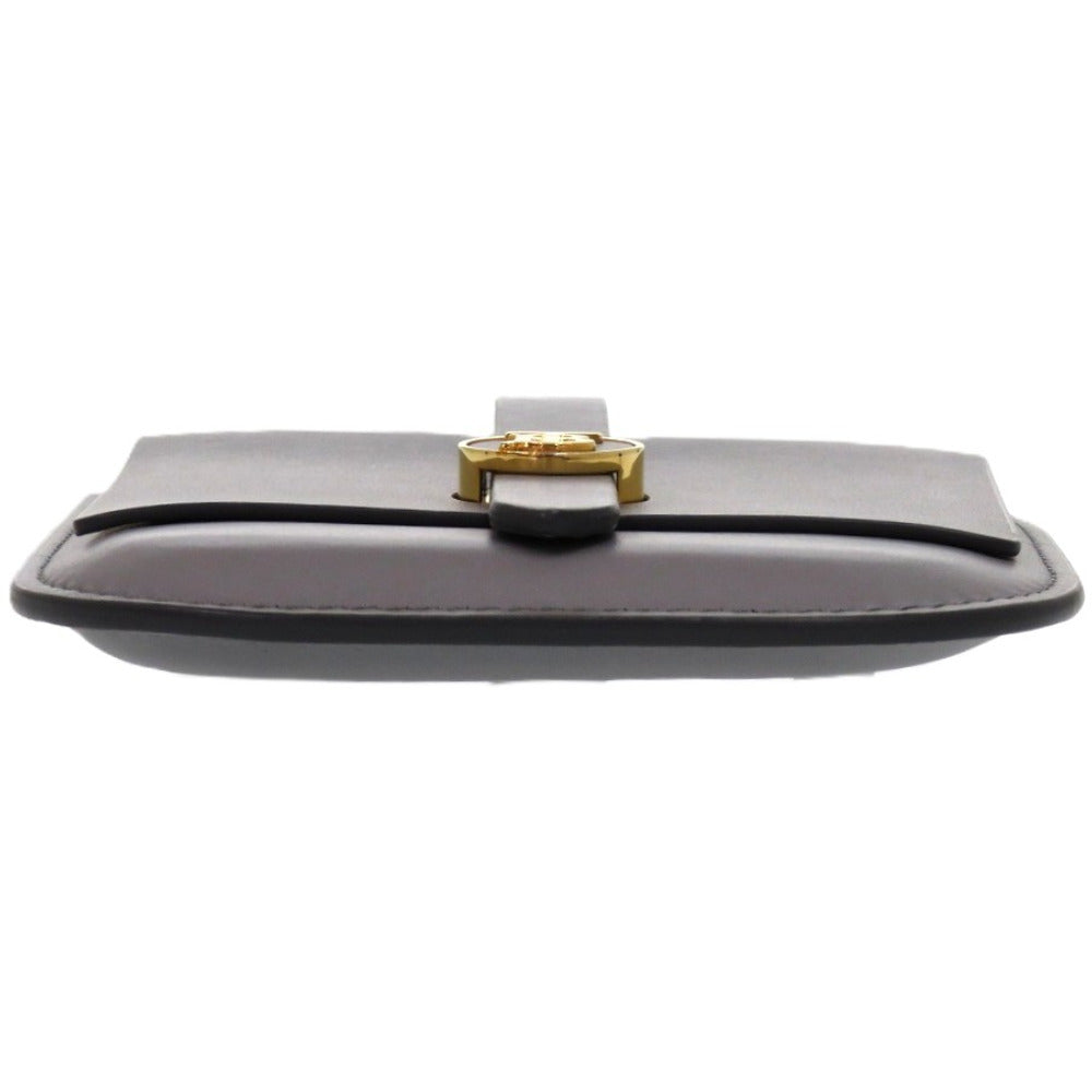 BURBERRY Waist bag leather gray Waist pouch