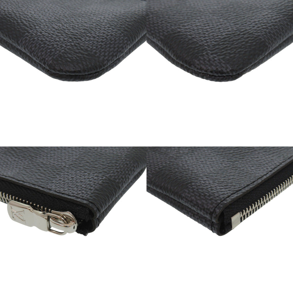 LOUIS VUITTON Coin case N60155 Damier Grafitto Canvas black Damier Graphite Pochette Cre