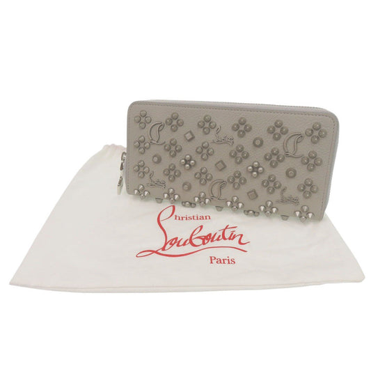 Christian Louboutin Long Wallet Purse 3175224 leather gray