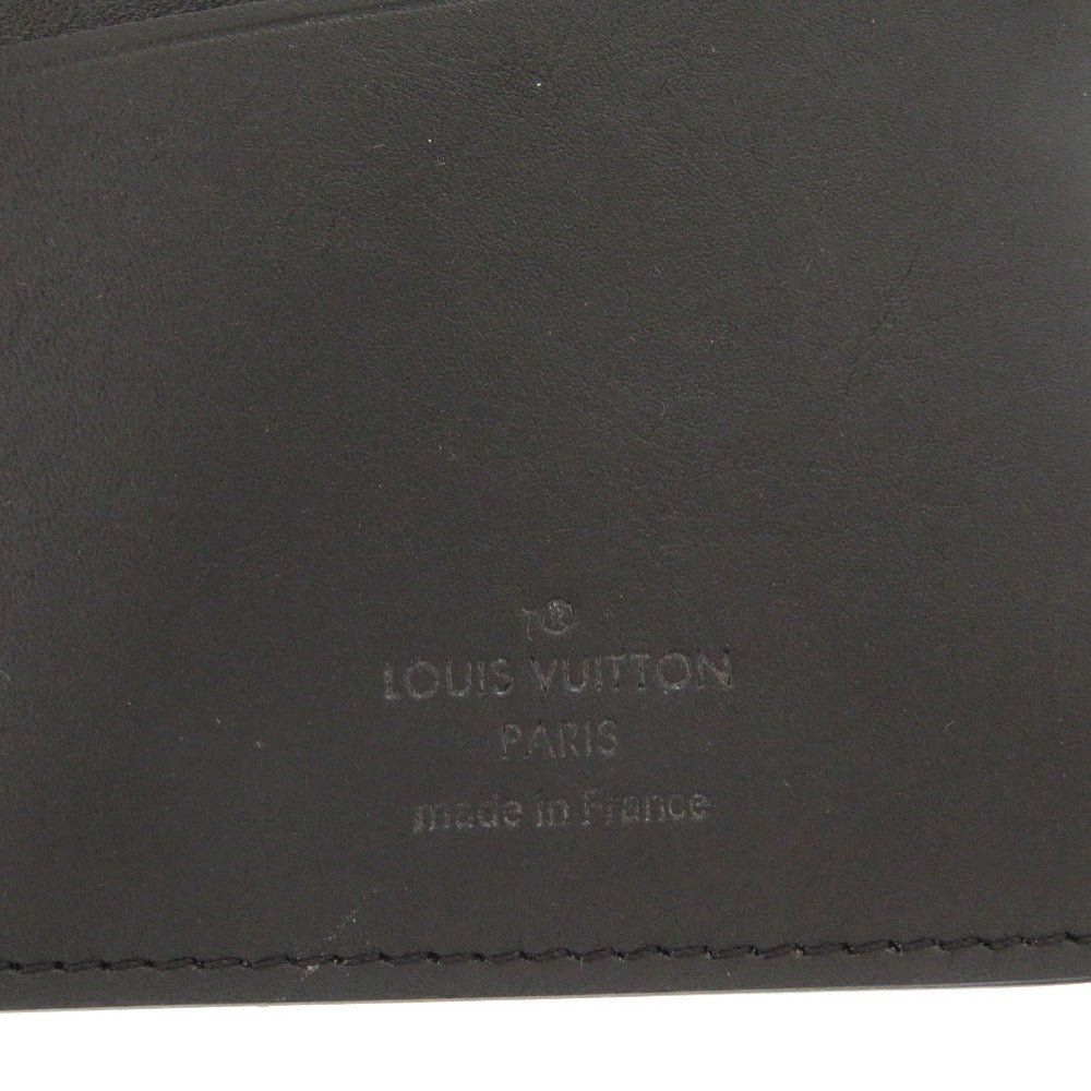 LOUIS VUITTON Long Wallet Purse M62900 leather Noir Monogram shadow Portefeuille Braza