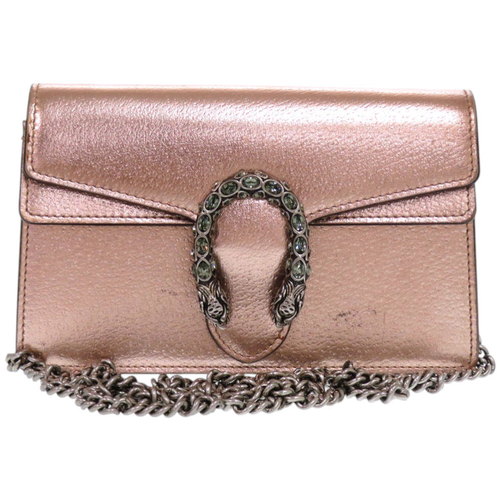 GUCCI Shoulder Bag 476432 0416 leather Pink gold