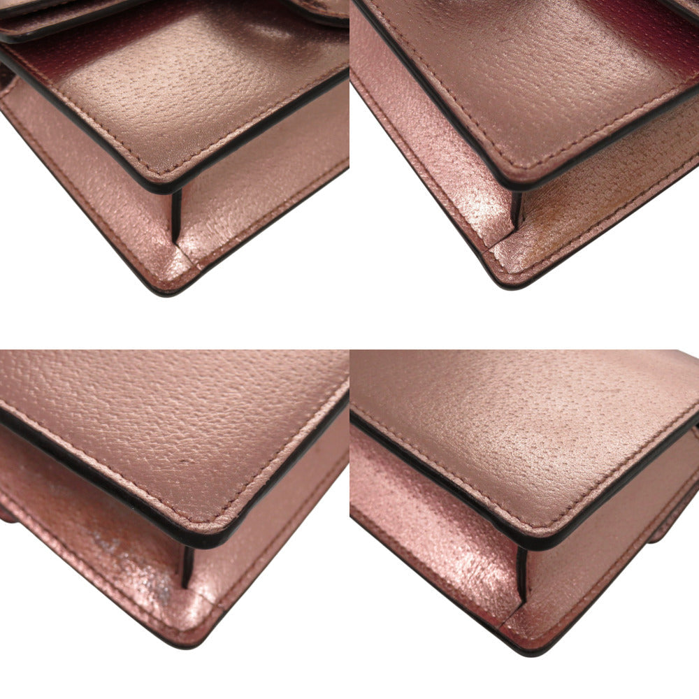 GUCCI Shoulder Bag 476432 0416 leather Pink gold