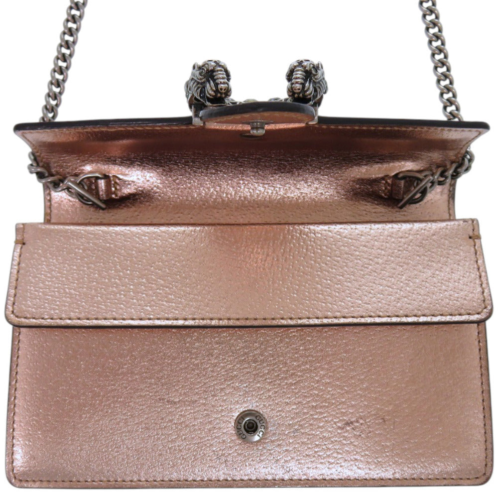 GUCCI Shoulder Bag 476432 0416 leather Pink gold