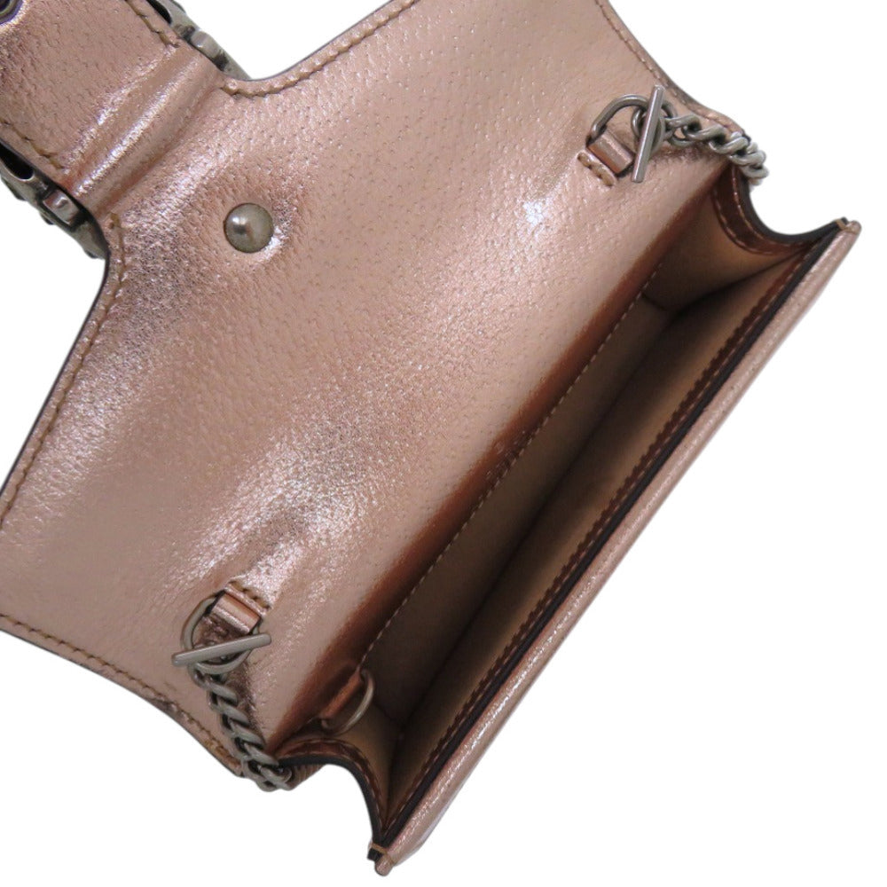 GUCCI Shoulder Bag 476432 0416 leather Pink gold