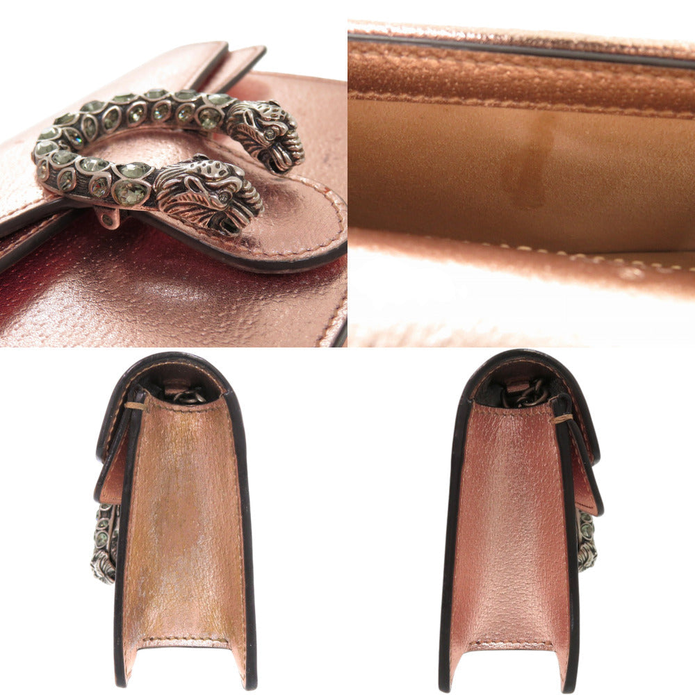 GUCCI Shoulder Bag 476432 0416 leather Pink gold