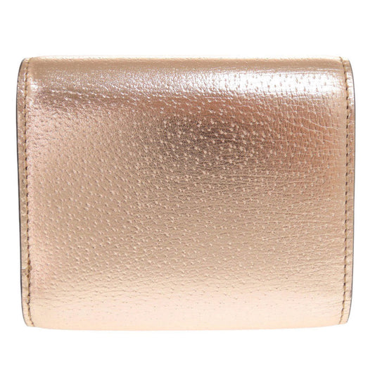 GUCCI Tri-fold wallet 627073 leather Pink gold Dionysus