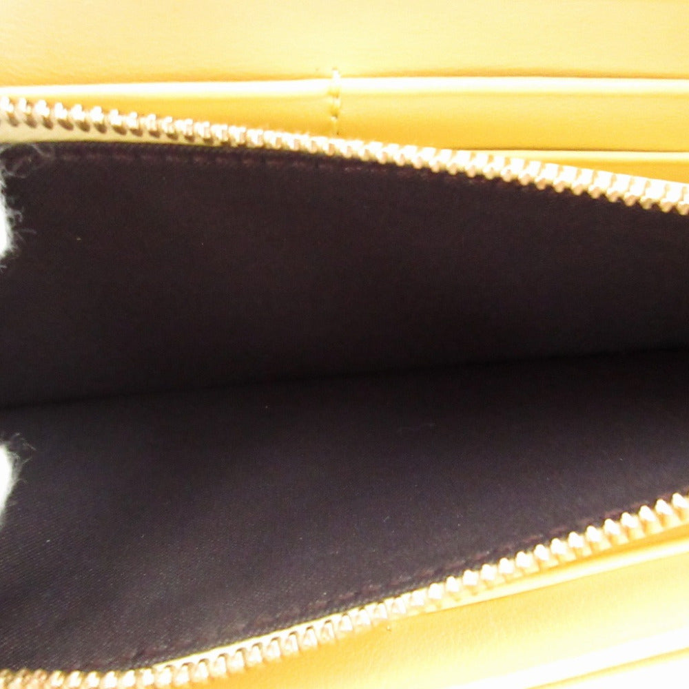 FENDI Long Wallet Purse 8M0251 leather yellow FF Diamond