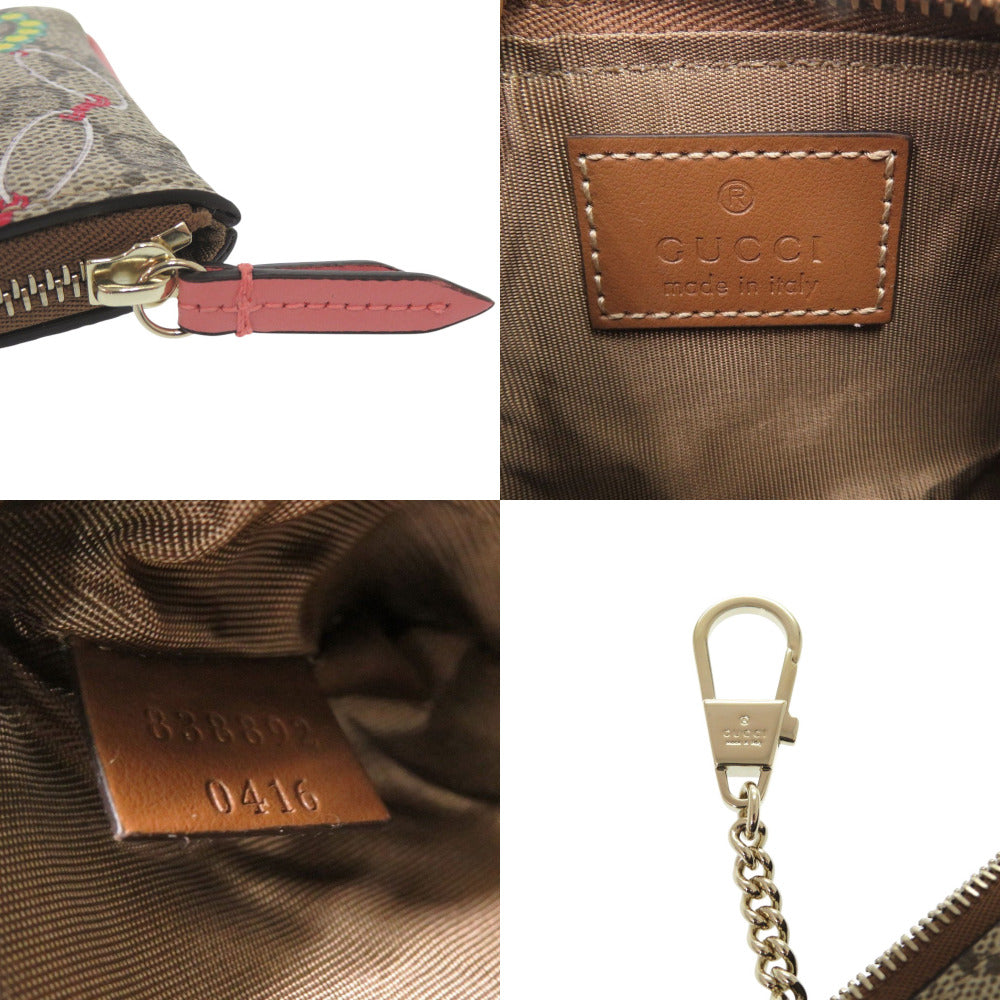 GUCCI Coin case 838892 GG Supreme beige Heart Shape Key Chain