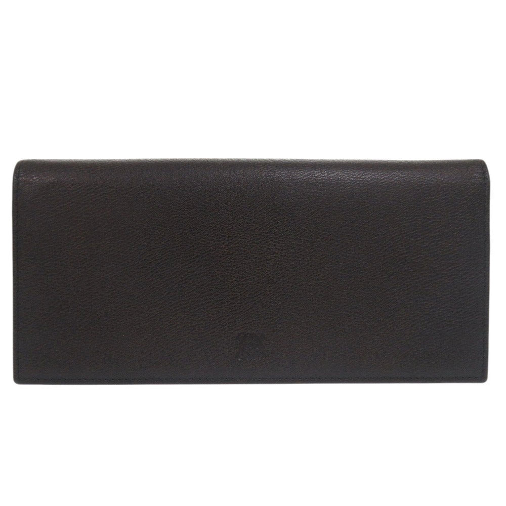 LOEWE Long Wallet Purse leather black anagram
