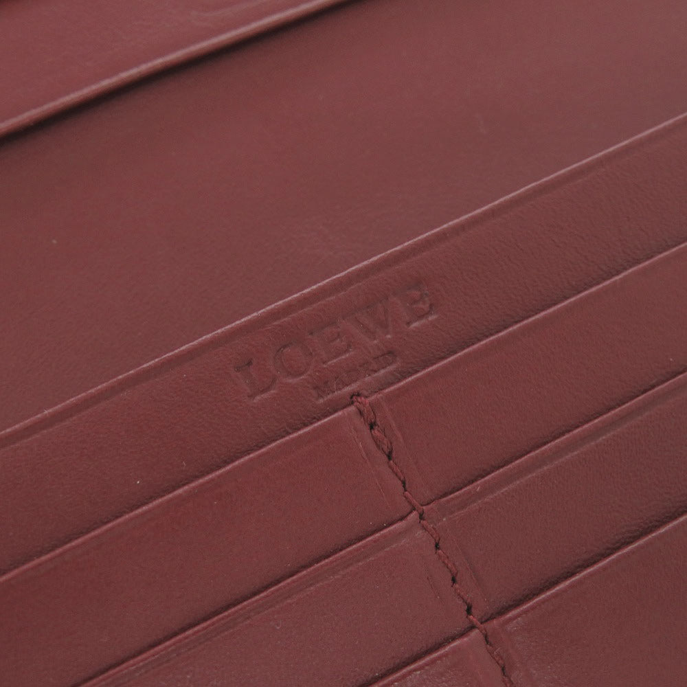 LOEWE Long Wallet Purse leather black anagram