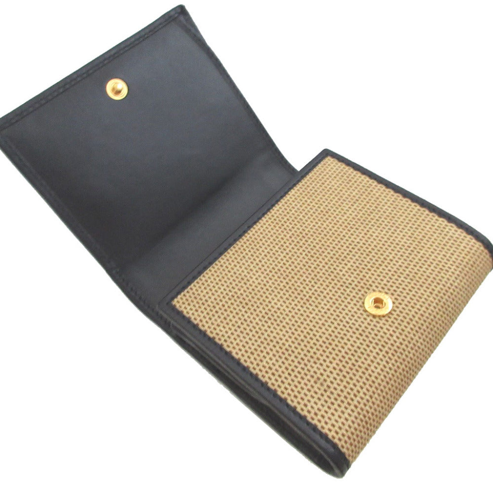 GUCCI Bifold Wallet 621891 Canvas, Leather beige Horsebit
