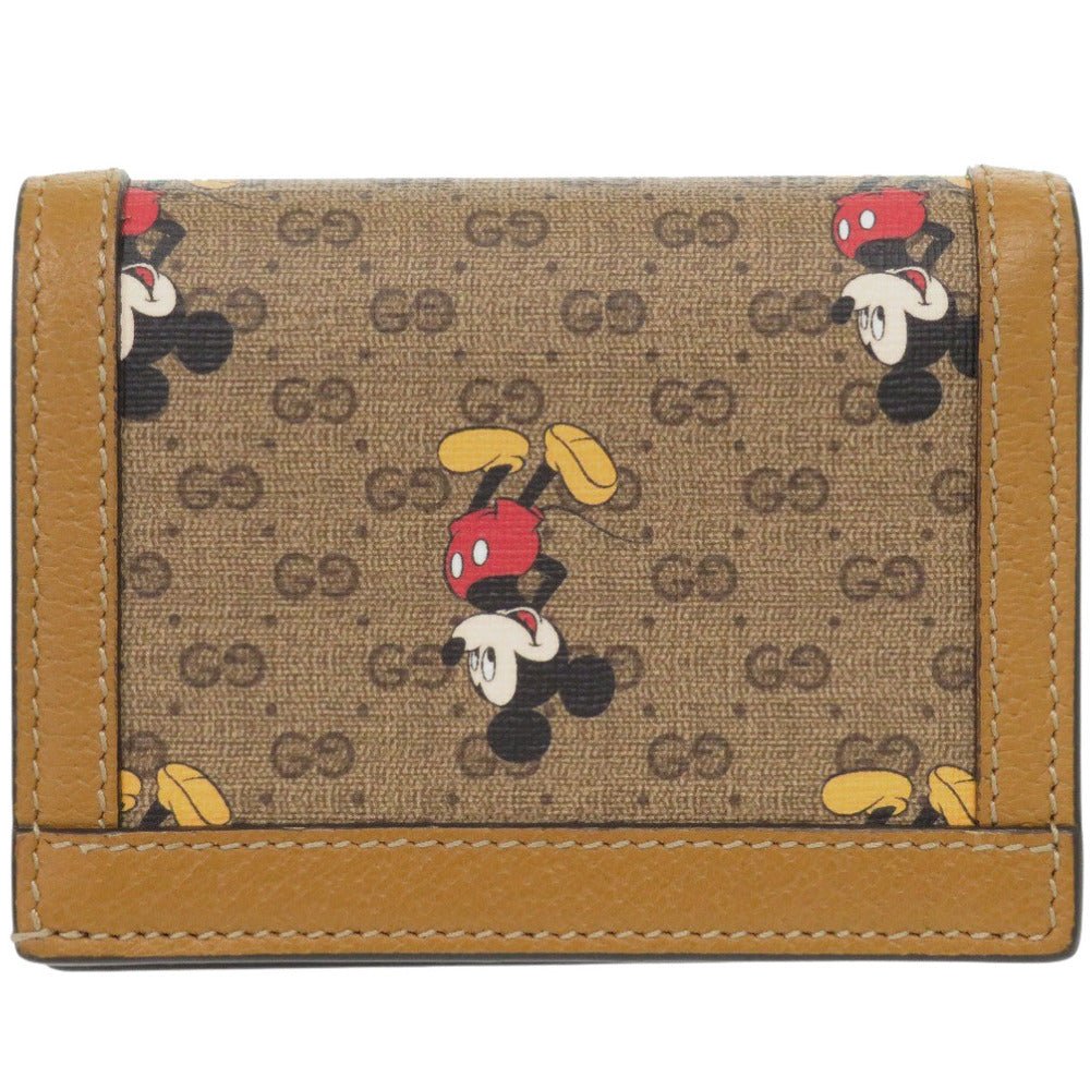 GUCCI Bifold Wallet 602534 PVC, Leather Brown