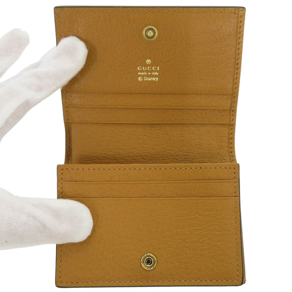 GUCCI Bifold Wallet 602534 PVC, Leather Brown