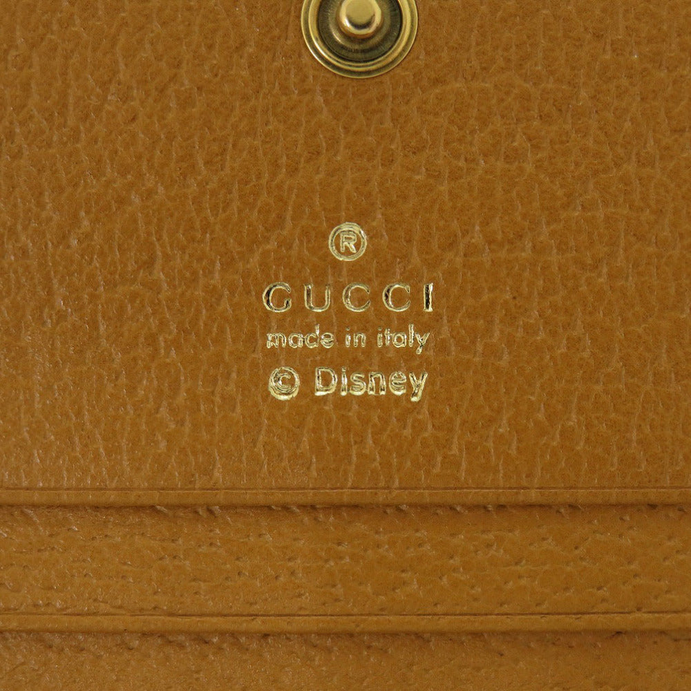 GUCCI Bifold Wallet 602534 PVC, Leather Brown