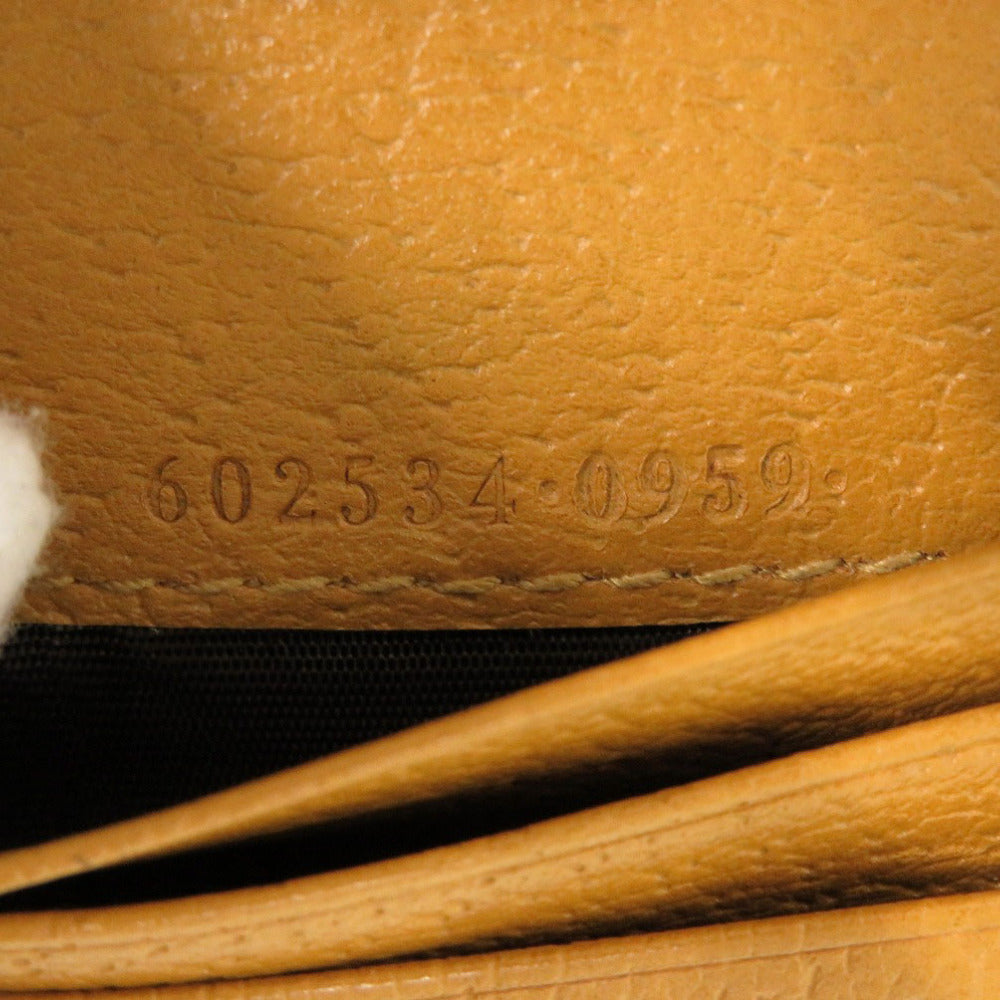 GUCCI Bifold Wallet 602534 PVC, Leather Brown
