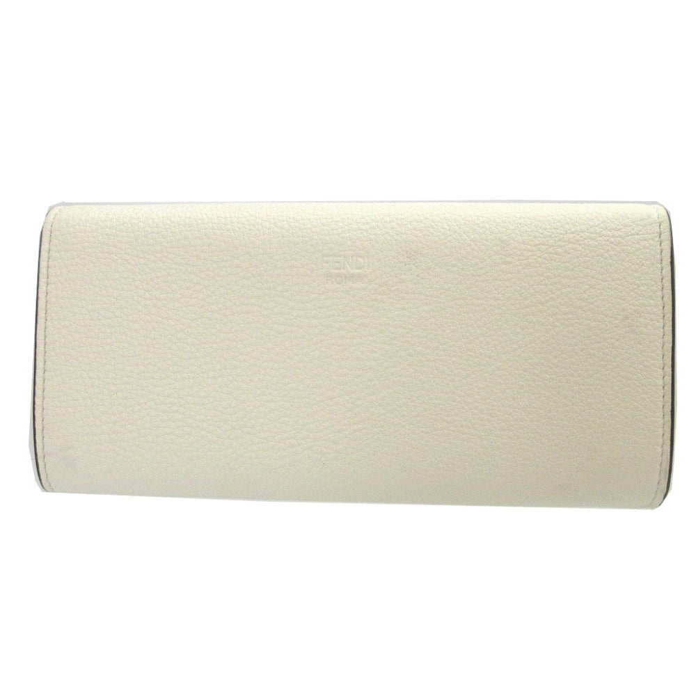 FENDI Long Wallet Purse 8M0427 leather Ivory Peekaboo