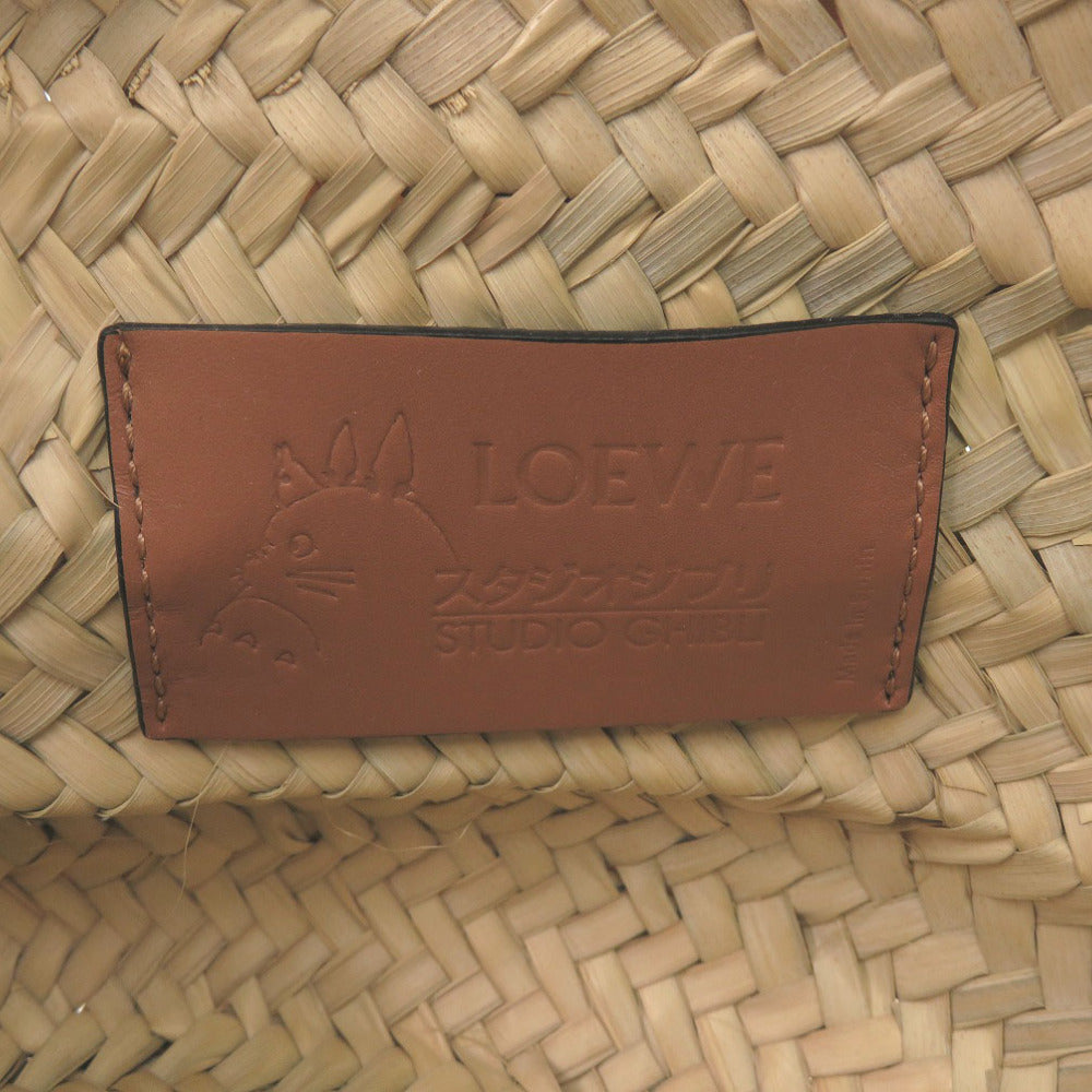 LOEWE Handbag A223S93X09 Raffia, Leather natural Studio Ghibli Collaboration Basket Bag - Makkuro Kurosuke