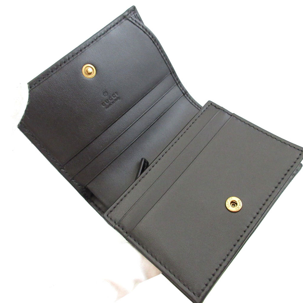 GUCCI Bifold Wallet 466492 leather black GG Marmont
