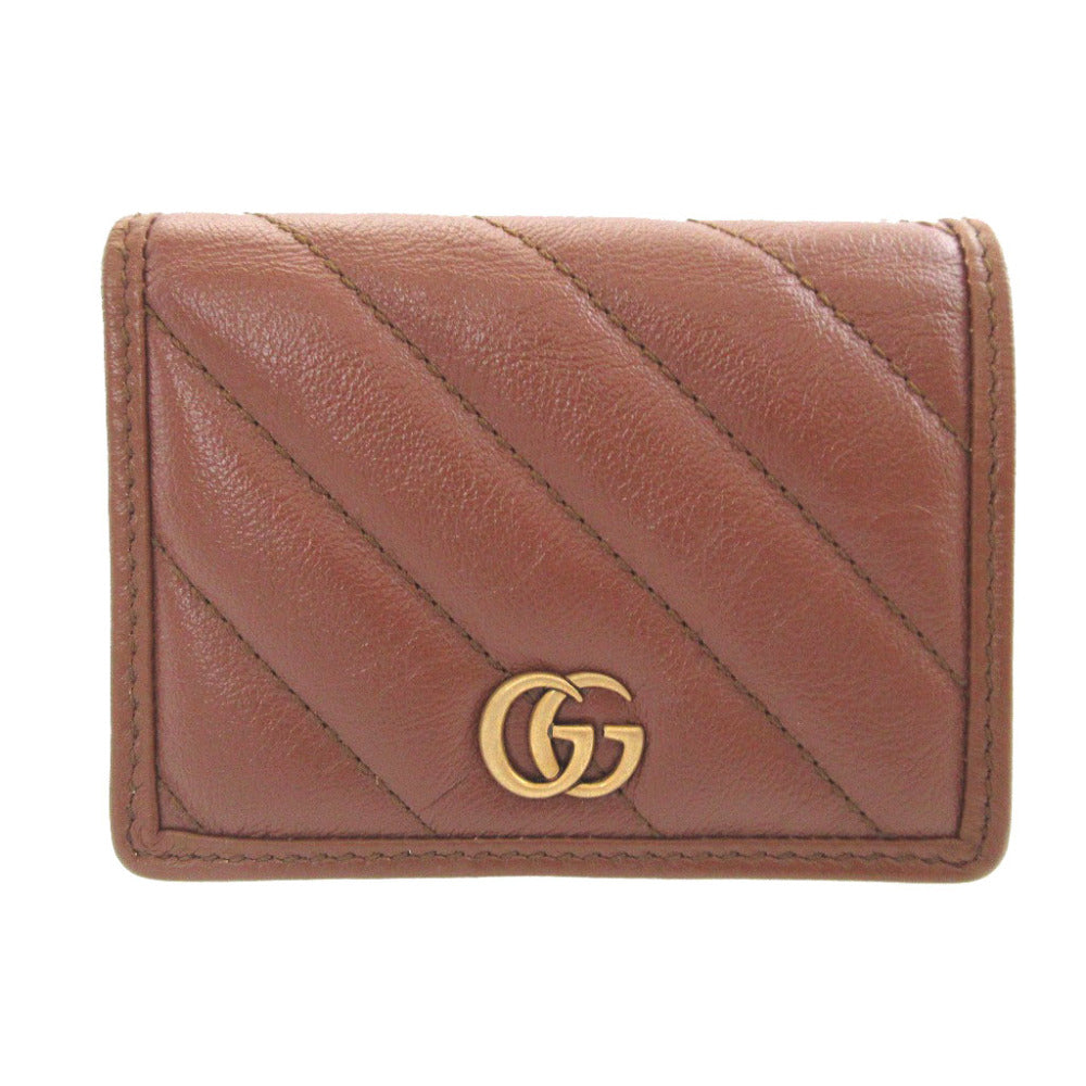 GUCCI Bifold Wallet 466492 leather Brown GG Marmont