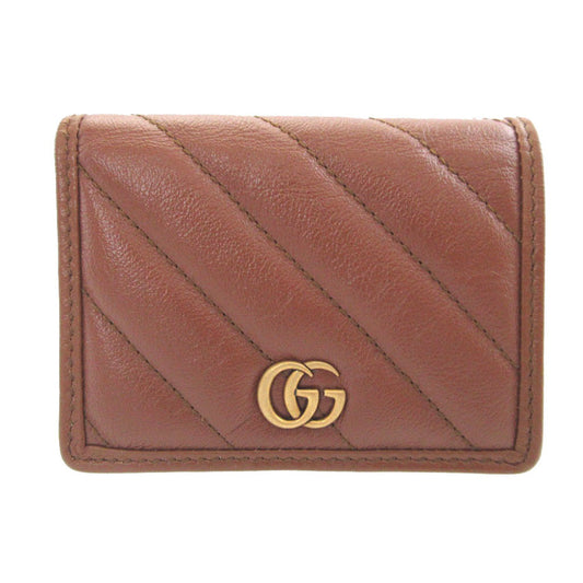 GUCCI Bifold Wallet 466492 leather Brown GG Marmont