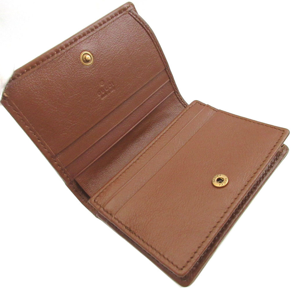 GUCCI Bifold Wallet 466492 leather Brown GG Marmont