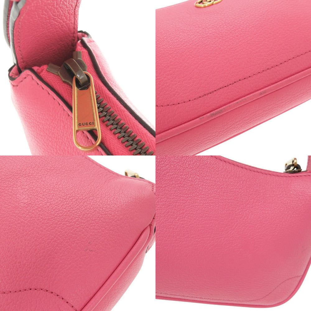 GUCCI Shoulder Bag 739076 leather pink aphrodite