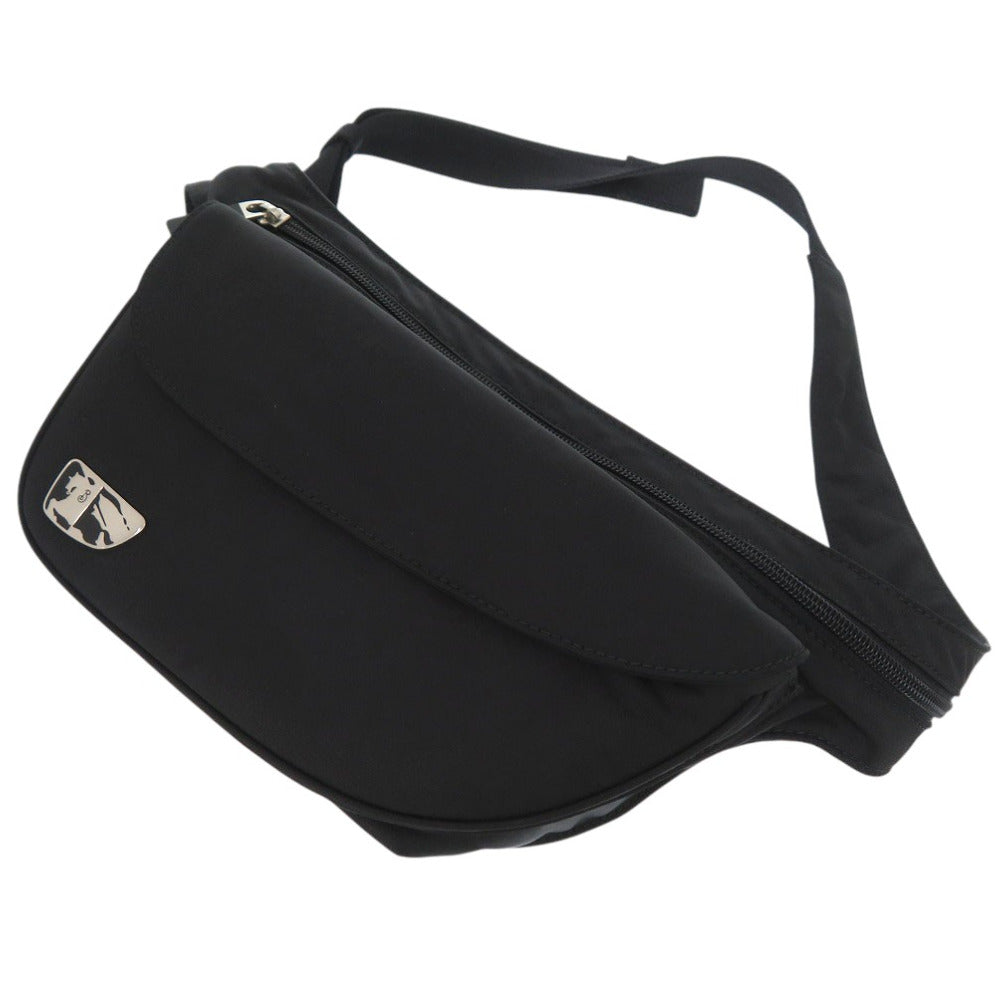 BURBERRY Waist bag Nylon black ML SHIELD BELT BAG