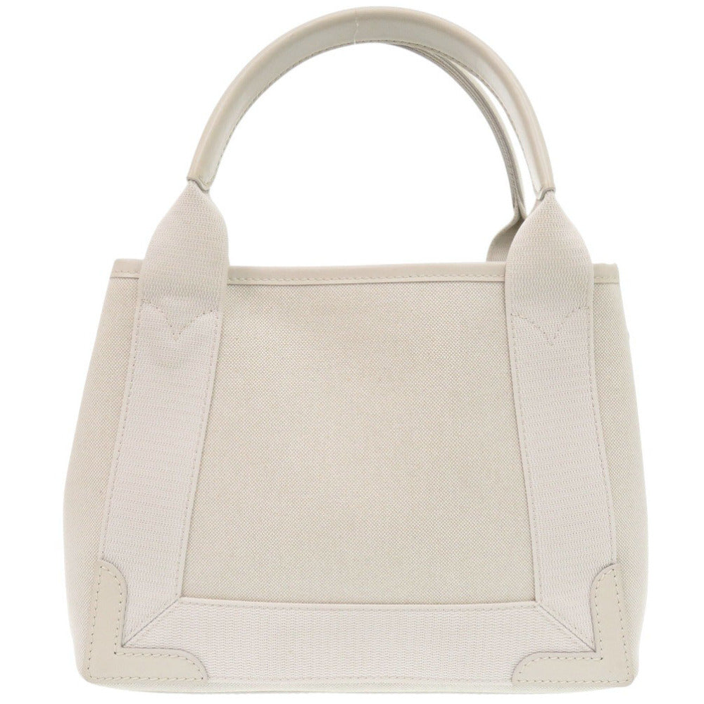 BALENCIAGA Handbag 390346 canvas white Navy Kabas XS