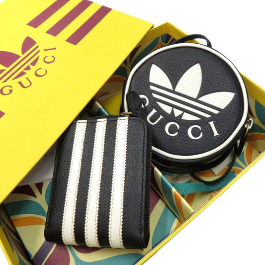 GUCCI Coin case leather black GUCCI ร adidas originals