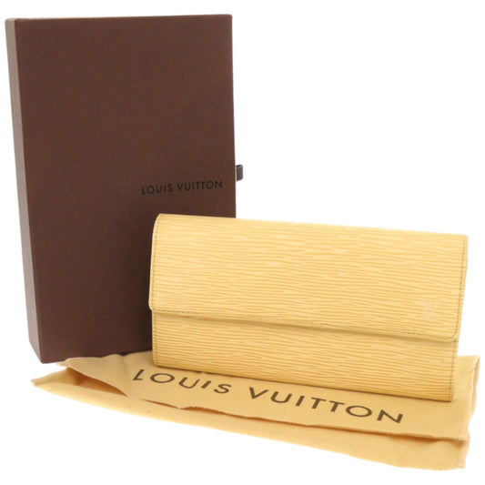 LOUIS VUITTON Long Wallet Purse M6357A Epi Leather Vanilla Epi Porto Monnet Credit
