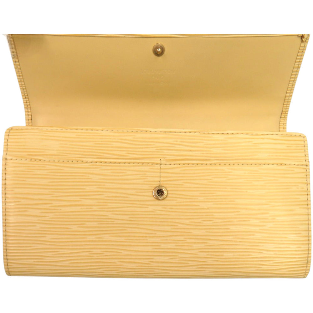 LOUIS VUITTON Long Wallet Purse M6357A Epi Leather Vanilla Epi Porto Monnet Credit
