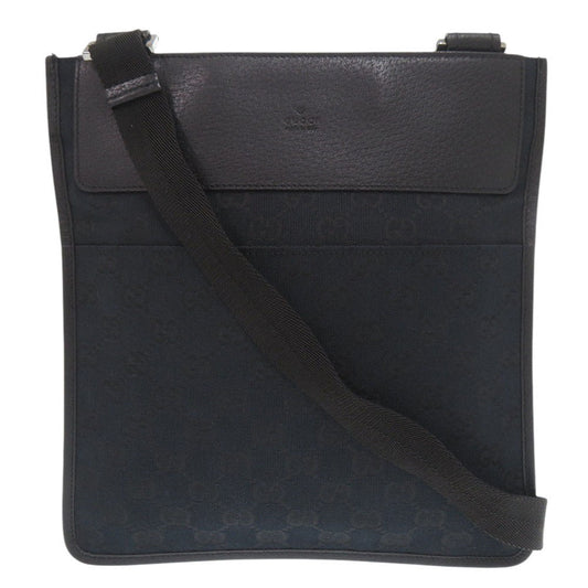 GUCCI Shoulder Bag 27639 GG canvas, leather black