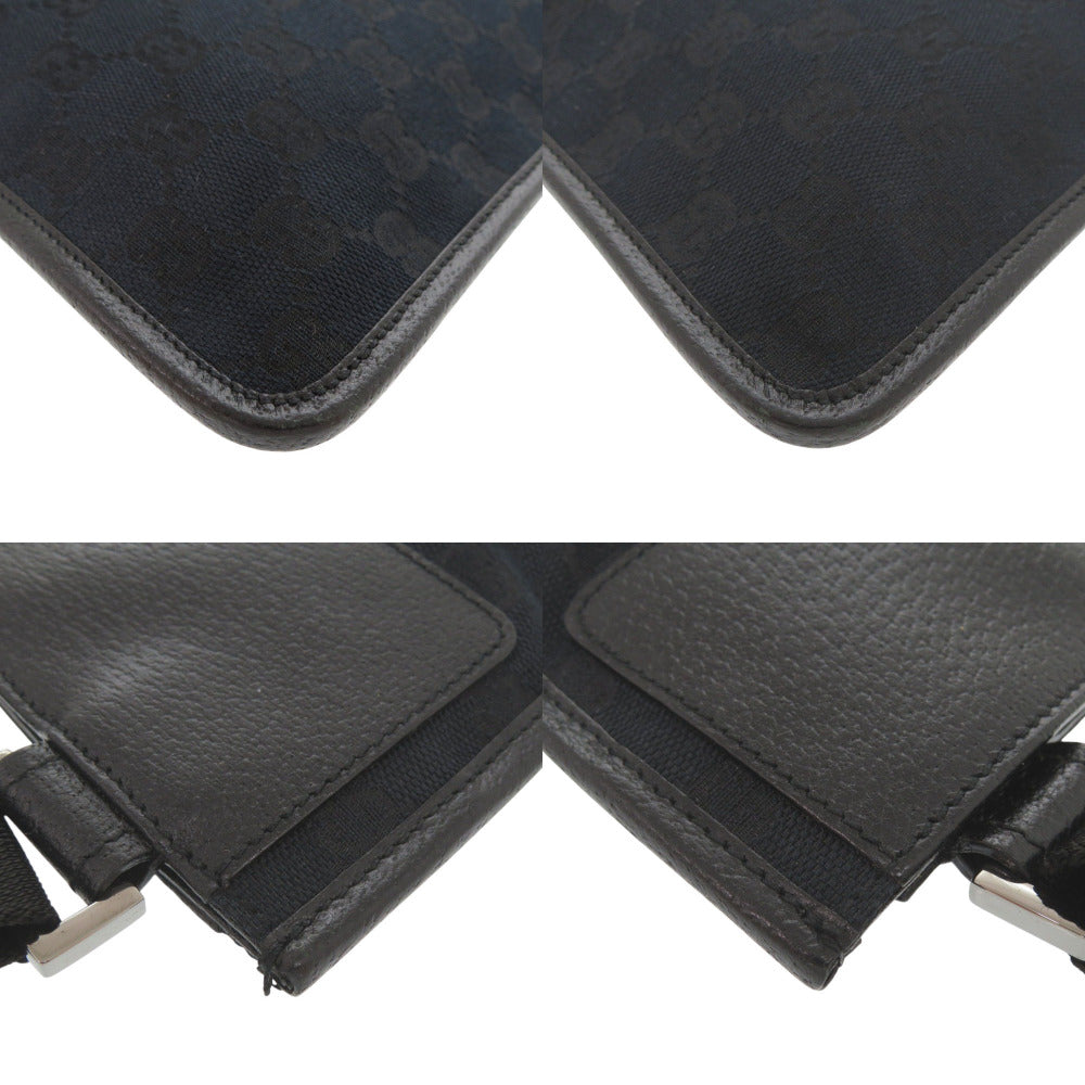 GUCCI Shoulder Bag 27639 GG canvas, leather black