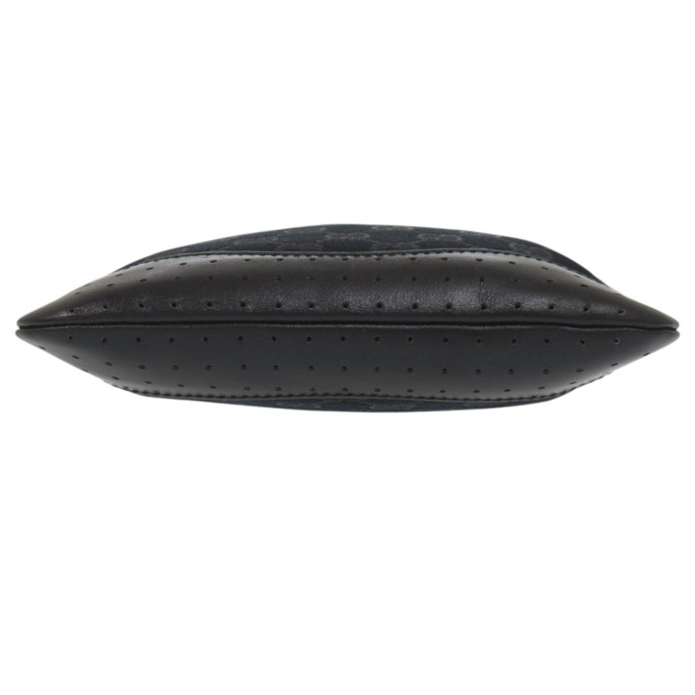 GUCCI Shoulder Bag 147671 GG canvas, leather black