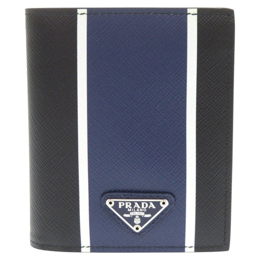 PRADA Bifold Wallet 2MO004 leather black Triangle logo