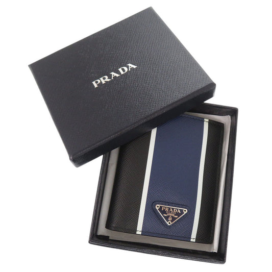 PRADA Bifold Wallet 2MO004 leather black Triangle logo