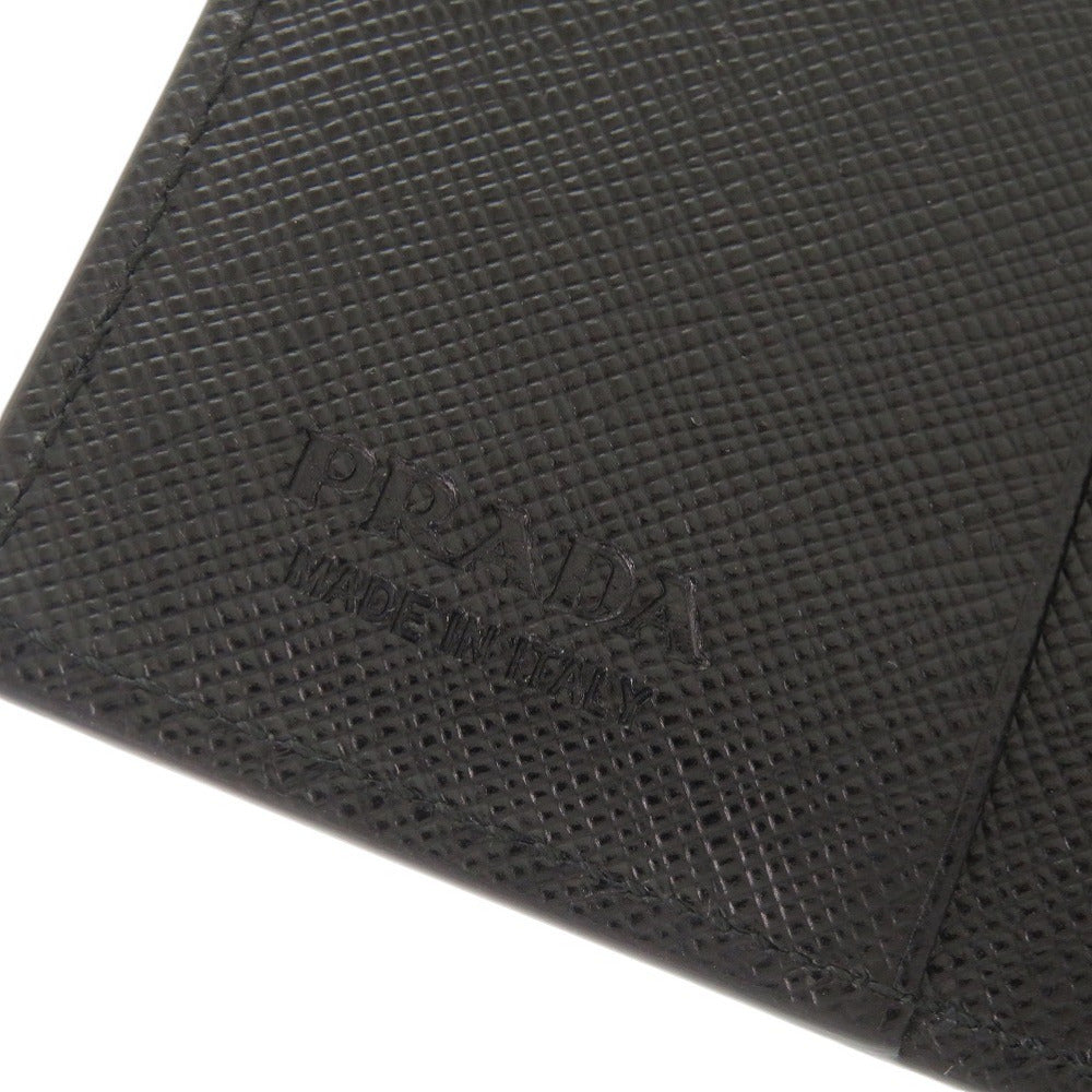 PRADA Bifold Wallet 2MO004 leather black Triangle logo
