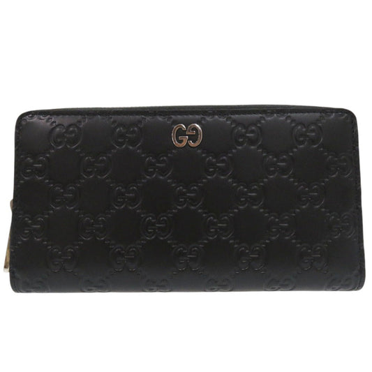 GUCCI Long Wallet Purse 473928 525040 leather black