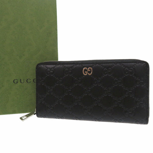 GUCCI Long Wallet Purse 473928 525040 leather black