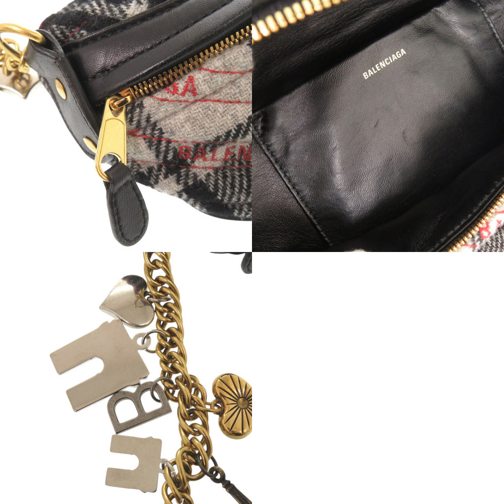 BALENCIAGA Sling bag 518163 Wool, Leather Red Souvenir Charm