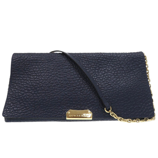 BURBERRY Shoulder Bag Calfskin Navy blue