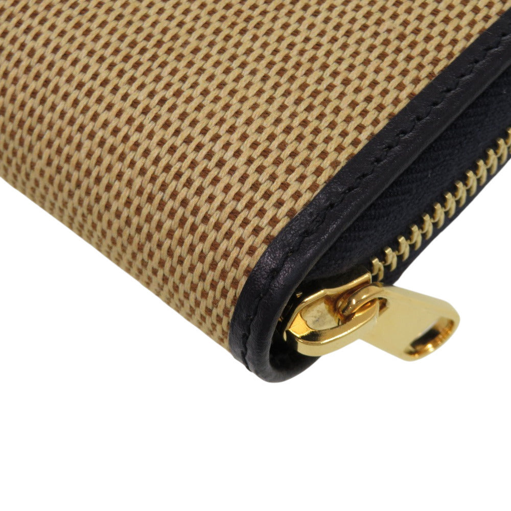 GUCCI Long Wallet Purse 621889 0416 Canvas, Leather beige 1955 Horsebit