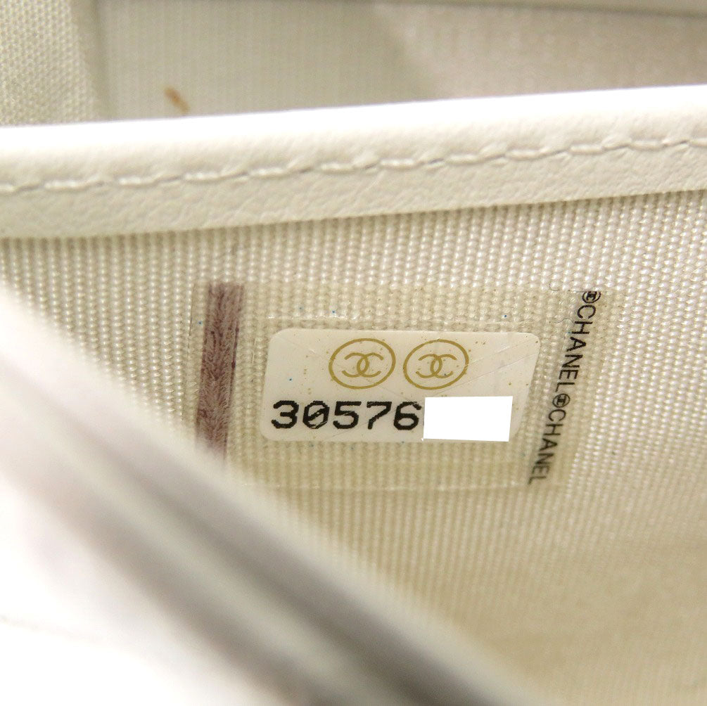 CHANEL Long Wallet Purse AP0955 lambskin white chanel 19