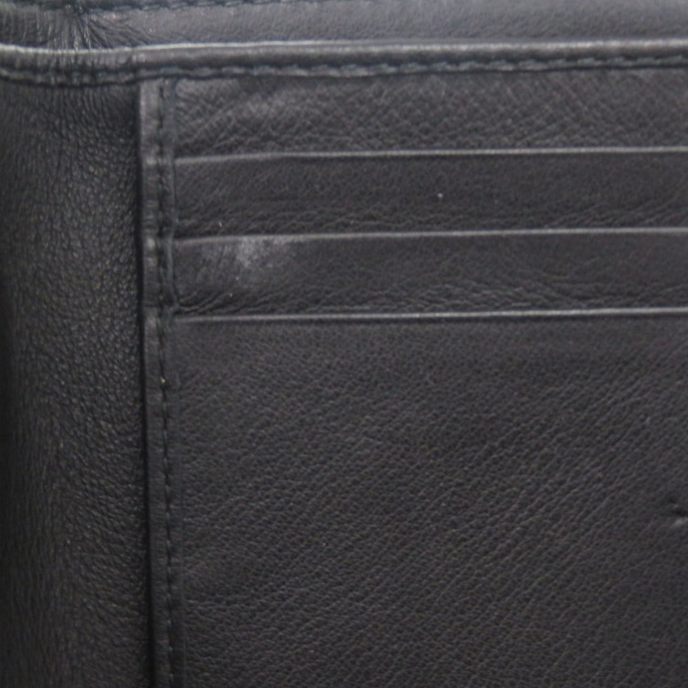 Dior Bifold Wallet Patent Leather, Patent Leather black Cannage logo charm