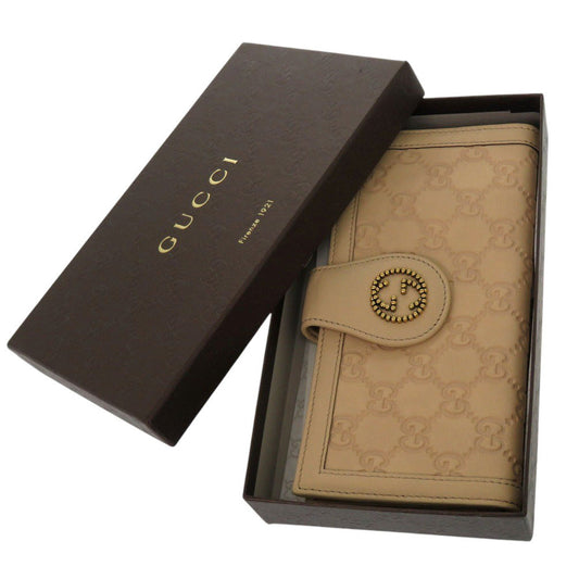 GUCCI Long Wallet Purse 269978 leather beige Guccisima GG