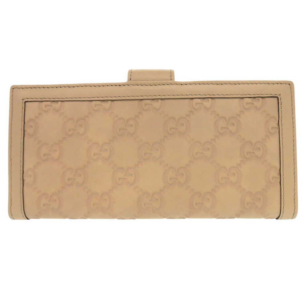 GUCCI Long Wallet Purse 269978 leather beige Guccisima GG