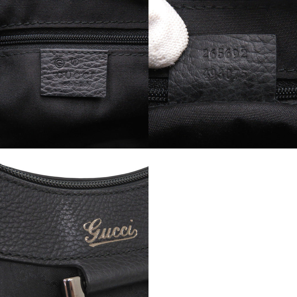 GUCCI Handbag 265692 Nylon black Abby GG logo