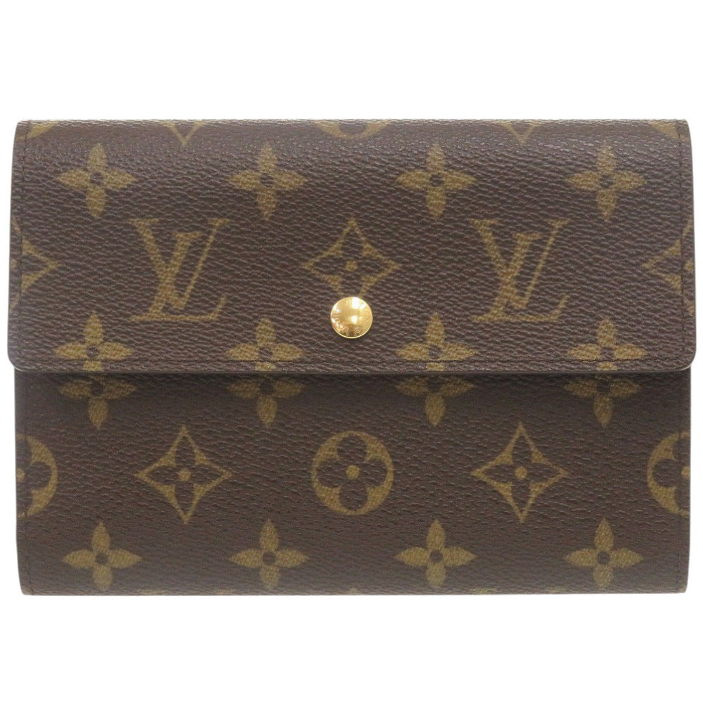 LOUIS VUITTON Tri-fold wallet M61202 Monogram canvas Brown Monogram Porte Tresor Etui Papier