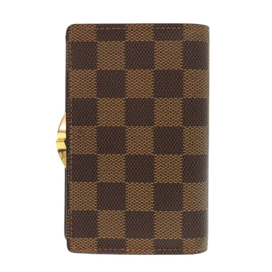 LOUIS VUITTON Bifold Wallet N61664 Damier canvas Ebene Damier Porto Monevier Vienova
