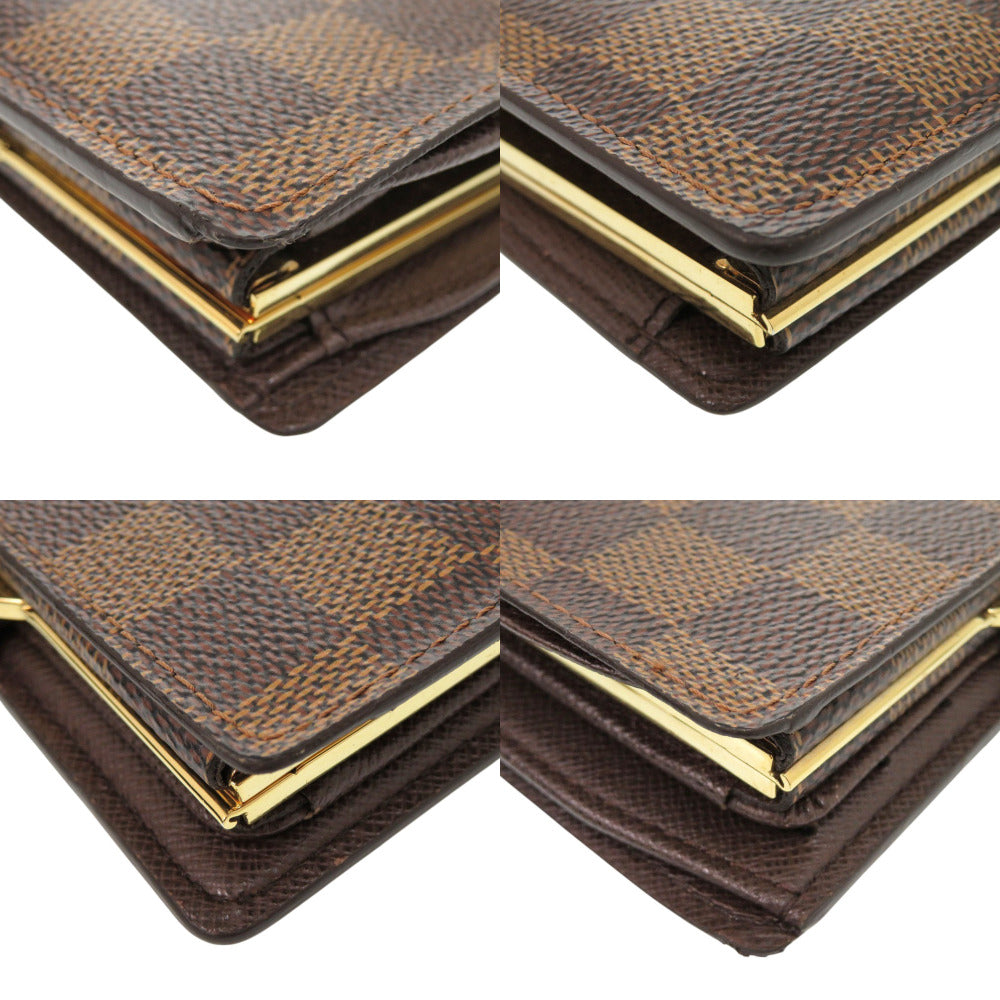 LOUIS VUITTON Bifold Wallet N61664 Damier canvas Ebene Damier Porto Monevier Vienova